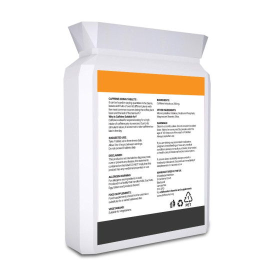 Caffeine 200mg – Energy & Focus